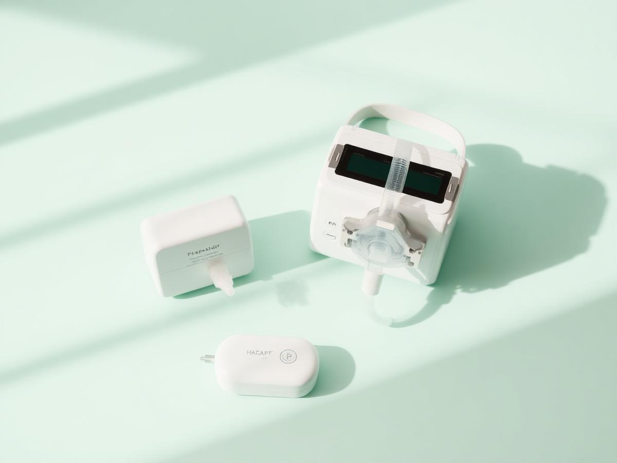 CPAP machine with mask and tubing beside a nebulizer, CPAP covered by insurance for New York patients
